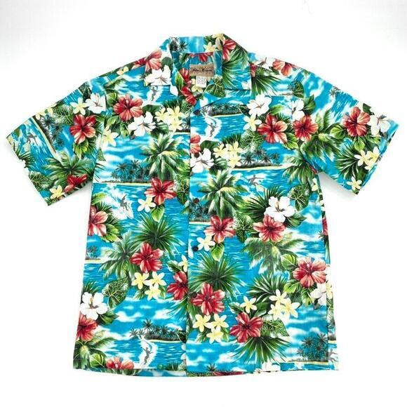 Blue Hawaii Other - Blue Hawaii Vintage Hawaiian Shirt Mens Size Med Aloha Surf Hibiscus Multicolor‎